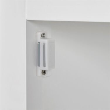 Кухонний візок Yaheetech на колесах з шафкою та полицею, 55x45x89 см, білий, у стилі кантрі