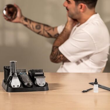 Триммер для тіла Cecotec Bartschneider PrecisionCare Multigrooming 6-в-1 з акумулятором. Насадки 3-20 мм, водонепроникність IPX7, 60 хв роботи, швидка зарядка