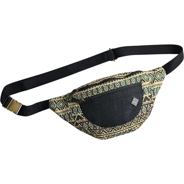 Поясна сумка барвиста Коноплі Fanny Pack Тканина хіпі Goa Fanny Pack Чоловіча поясна сумка Жіноча сумка через плече Етнічний фестиваль бохо - Fanny Pack Brown