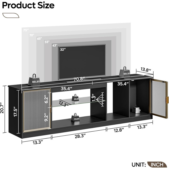 Тумба під ТВ Bestier для 55/60