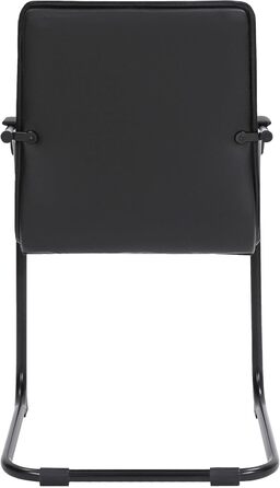 Набір з 2-х відкидних крісел Tira з штучної шкіри, чорного кольору, з м'яким сидінням