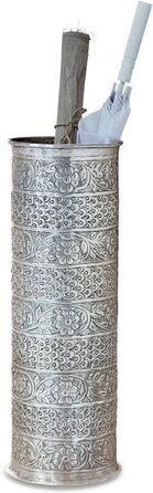 Підставка для парасольки Loberon Nhou, алюміній, H/Ø 60/20 см, антикварне срібло, антикварне срібло