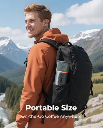 Портативна кавомашина для еспресо COTGCO 20 bar з акумулятором 13500mAh | Сумісна з капсулами Nespresso | Для кемпінгу, авто, офісу (Блакитна)