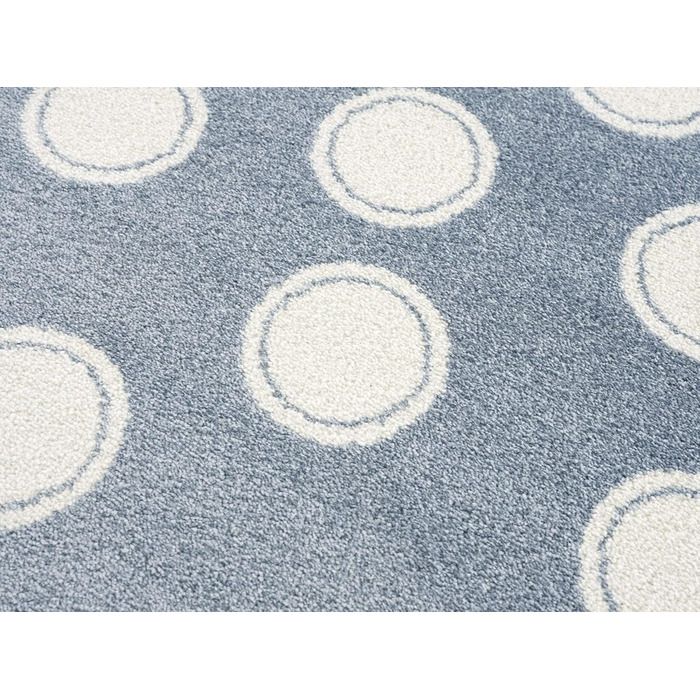 Дитячий килимок Dots Кола Синій Білий Розмір 150 см круглий