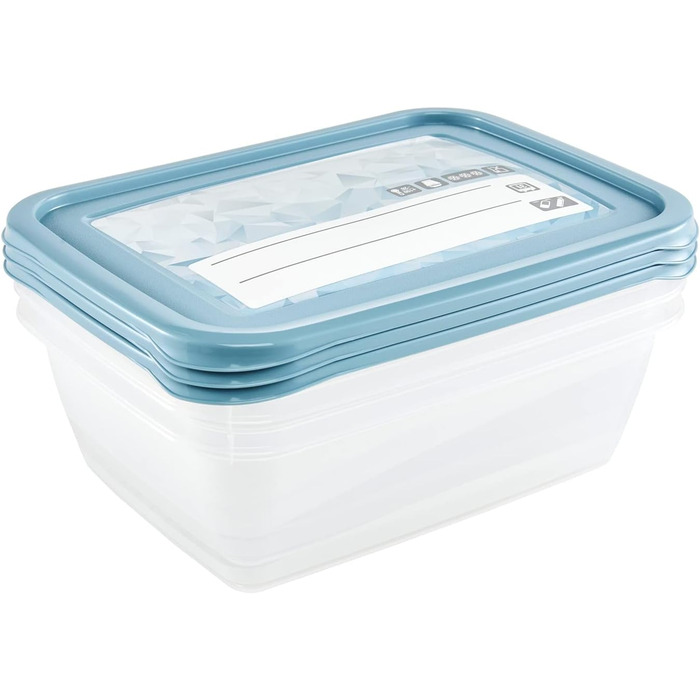 Набір контейнерів для заморожування keeeper, 5 шт. , що перезаписуються, 15,5x10,5x6 см, Mia Magic Ice, Nordic Blue, 3x1,25 л (упаковка 2), одинарний