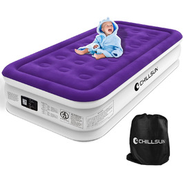Надувний матрац CHILLSUN 190x100x40 см з вбудованим насосом - для дому, гостей та кемпінгу