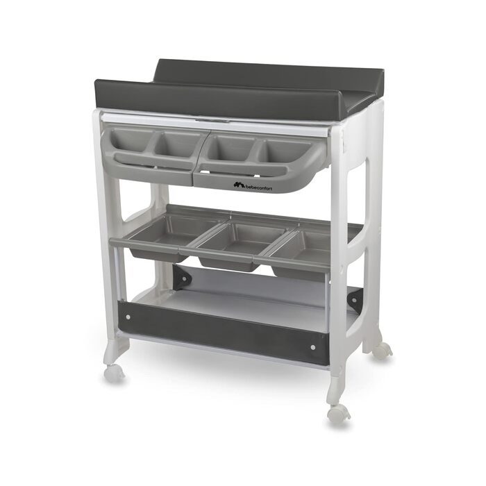 Дитяча ванночка та пеленальний столик 2-в-1 Bebeconfort Dolphy, сірий, 0-12 місяців (до 11 кг)