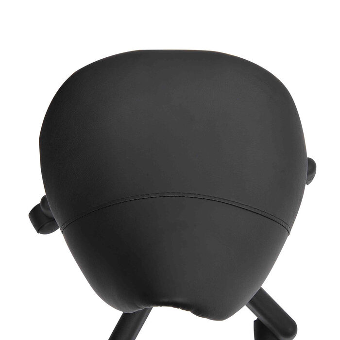 HOMCOM Swivel Stool Регульований по висоті поворотний табурет з коліщатками, поворотне салонне крісло зі штучної шкіри чорного кольору, ідеально підходить для перукарень та офісів
