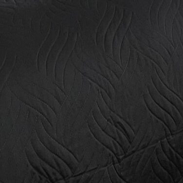 Покривало для ліжка / односпальне стьобана ковдра 220x240 см, домашній плед, розмір колір (140x210 см, чорний)