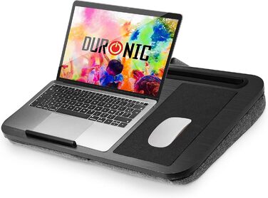 Підставка для ноутбука Duronic: ергономічна, з подушкою, для дому, офісу, подорожей (колір: коричневий)