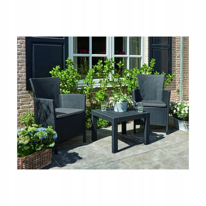 Комплект садових меблів Keter із пластику, сірий, 3 предмети