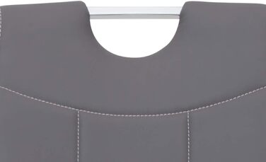 Набір кухонних стільців Hela Ruby, 4 шт., сірий, штучна шкіра, металевий каркас, 140 кг