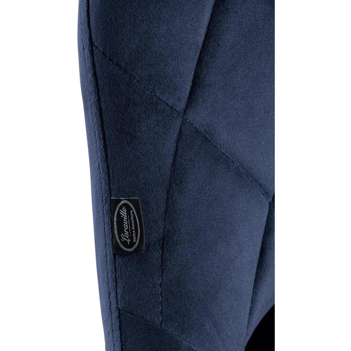 Набір з 2 барних стільців Lazio з велюровим покриттям, поворотні, з підніжкою, регульована висота, металевий каркас, колір: блакитний, колір каркасу: білий