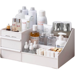 Акриловий органайзер для макіяжу Koksi Premium з висувними ящиками - Коробка для зберігання косметичного органайзера для ванної кімнати, письмового столу, комода