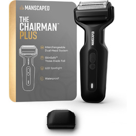 Електричний тример для тіла MANSCAPED® The Chairman™ Plus з двома насадками, SkinSafe®-фільтром та прецизійними ножами, USB-C зарядка, для делікатної стрижки