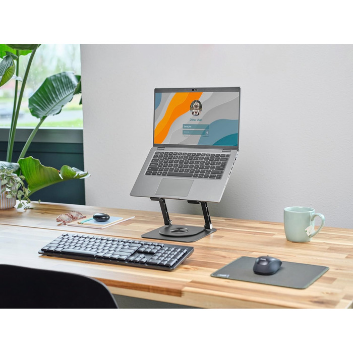 Регульована підставка для ноутбука Trust Zeff 16 дюймів з 360° обертанням, чорна