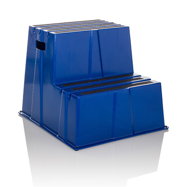 Ступінчаста підставка Tritthocker TIO-E2, пластик, блакитний, hjh OFFICE