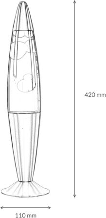 Лава-лампа 42 см/магма-лампа лава-лампа/лава-лампа фіолетово-червона/лава-лампа Дженні / G9 25 Вт / з кабельним вимикачем/подарункова ідея на Різдво/вкл. лампочку/ретро-лампа (червона, жовта, чорна)