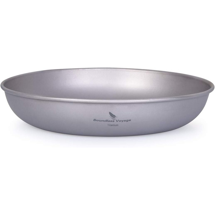 Тарілка для кемпінгу iBasingo Titan Teller 18.5 см: міцна, легка, з нержавіючої сталі, для пікніка та приготування їжі