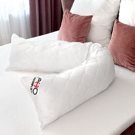 Бічна подушка для сну PHD Primera 200 х 40 см-виготовлена з 100 мікрофібри, простьобана-рекомендується для алергіків і переться при температурі 60C, ідеально підходить для використання в якості подушок для вагітних і годуючих, сертифікована за стандартом Eko-Tex 100 200 х 40 см білого кольору