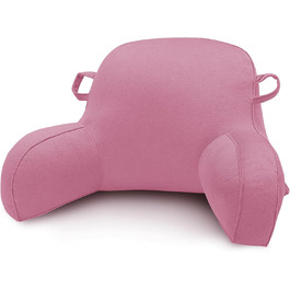 Лежак-подушка для читання, м'який лежак з підлокітниками для дорослих та дітей, рожевий