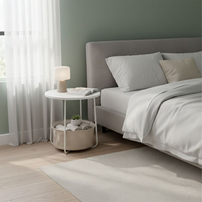 Relaxdays: Приставний столик з кошиком