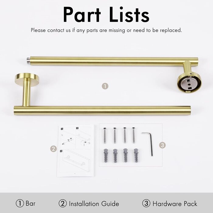 Тримач для рушників KES, стійка для рушників, нержавіюча сталь SUS304, настінний, 70 см, щіткова обробка, A2000S70B-2