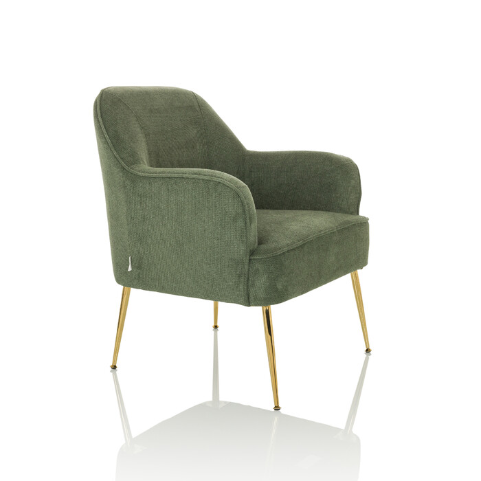 Крісло-релакс Тассос, тканина зелена, hjh LIVING