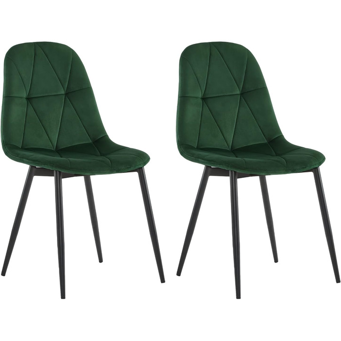 Стільці для їдальні Lestarain з підлокітниками, для кухні, вітальні, їдальні. М'які стільці з оксамитовим покриттям, металевий каркас, ергономічний дизайн, темно-зелений колір