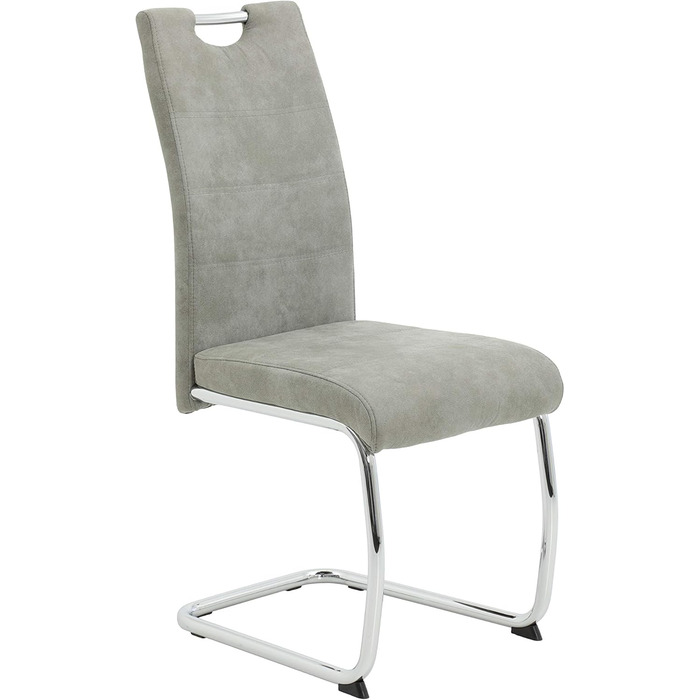 Крісло-гойдалка Hela Tische Flora, кухонне, сіре, з металевим каркасом, 42x57x98 см