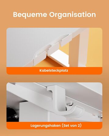 Електричний регульований стіл ErGear 160x80 см з пам'яттю, білий. Підключення до плати 120x60 см для дому та офісу