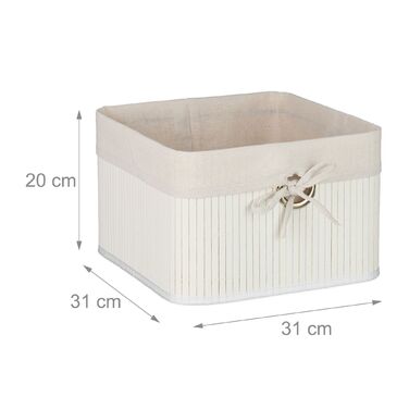 Набір кошиків для зберігання Relaxdays з бамбука