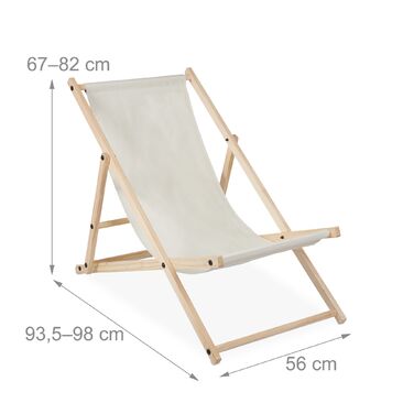 Розслаблюючий шезлонг Relaxdays з дерева, складаний