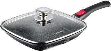 Сантиметрова антипригарна сковорода-гриль з мармуровим покриттям і знімною ручкою KINGHOFF KH-1510, 24-