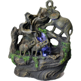 Кімнатний фонтан слон з підсвічуванням фонтан прикраса декоративний фонтан