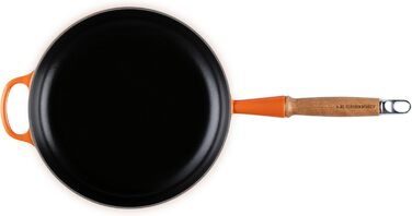 Сковорода Le Creuset Signature з чавуну з дерев'яним ручками, 24 см, кольору 'Огненний Рубін'