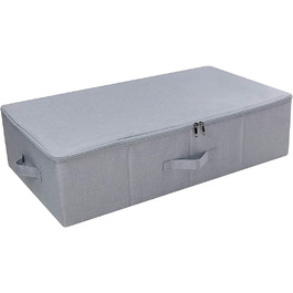 Я буду створювати на замовлення тристоронню кошик із застібкою-блискавкою, складаний контейнер для зберігання під ліжком для ковдр, верхніх ліжок, верхніх ліжок і т. д. (Світло-сірий)