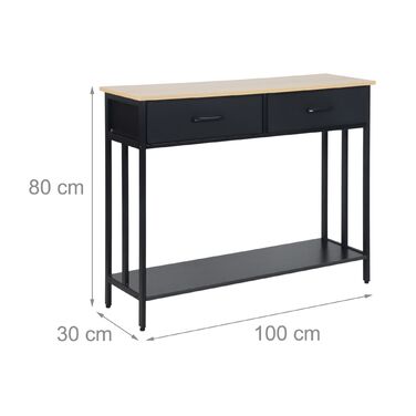 Консольний столик Relaxdays з двома висувними ящиками