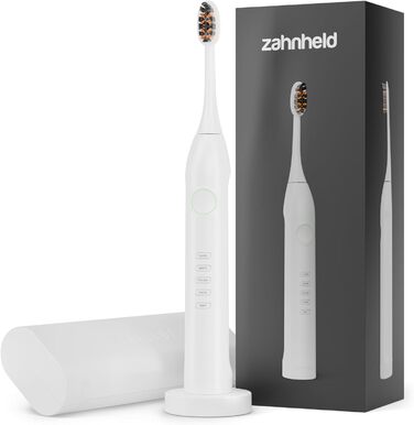 Електрична звукова зубна щітка Gero G3 з чохлом для подорожей та насадкою | 5 режимів чищення, тривалий час роботи акумулятора, білий колір