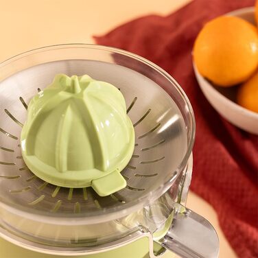 Електрична соковитискачка для цитрусових Cecotec Xqueeze RetroJuice 1000 Green. 1000W, нержавіючий фільтр, 2 конуси, система запобігання краплі