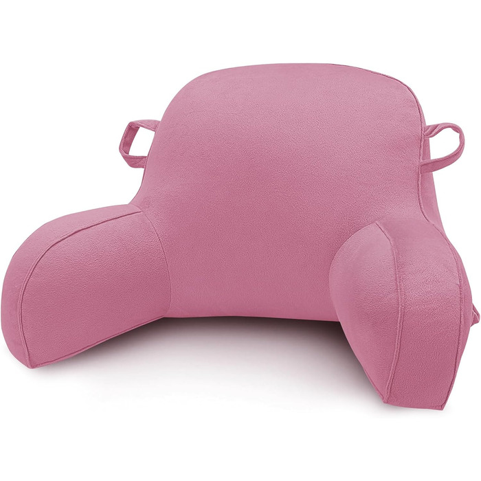Лежак-подушка для читання, м'який лежак з підлокітниками для дорослих та дітей, рожевий