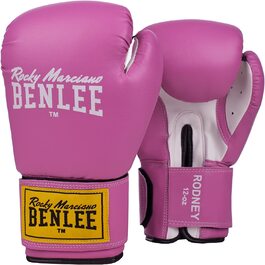 Боксерські рукавички Benlee зі штучної шкіри Rodney Pink / White на 10 унцій