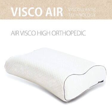 Ортопедична подушка для шиї sei Design з Memory Foam – підтримка шиї, Oeko-Tex®, охолоджуючий чохол з Lyocell, для тих, хто спить на спині та на боці (висока ортопедична підтримка)