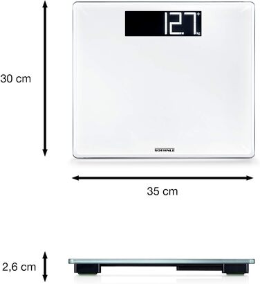 Цифрові ваги для ванної кімнати Soehnle Style Sense Multi, вага до 180 кг з кроком в грамах, ваги з батарейками, ваги для тіла зі зміною кольору для схуднення і набору ваги (300)