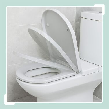 Кришка для унітазу Relaxdays з плавним закриванням