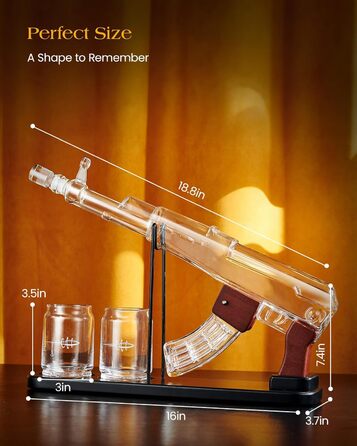 Набір для віскі Kollea: декантир та дозатор, 190 мл + 520 мл, унікальний подарунок для чоловіків