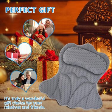 Підголовник для ванни REEZEIVI з 6 антиковзкими присосками, сірий