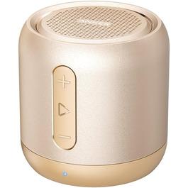 Портативна Bluetooth колонка Anker Soundcore Mini з FM радіо, 15 годин роботи та потужним басом (золота)