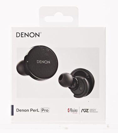 Справжні бездротові навушники Denon PerL Pro, персоналізований звук, ANC, водонепроникність, мікрофони, чорний