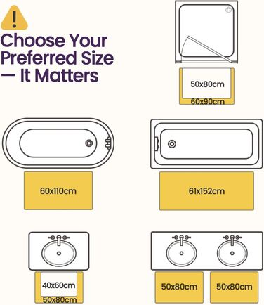 Килимок для ванної кімнати DEXI: антиковзкий, миючий, з мікрофібри, білий